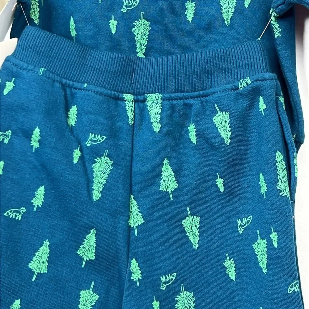 Tucker and Tate Blue Evergreen woods 2 piece sweatsuit NWT